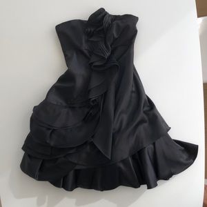 Karen Millen satin strapless dress US6 UK10